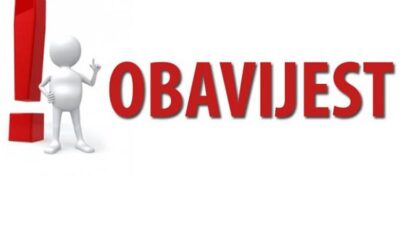 OBAVIJEST – UPISI UČENIKA U PRVI RAZRED